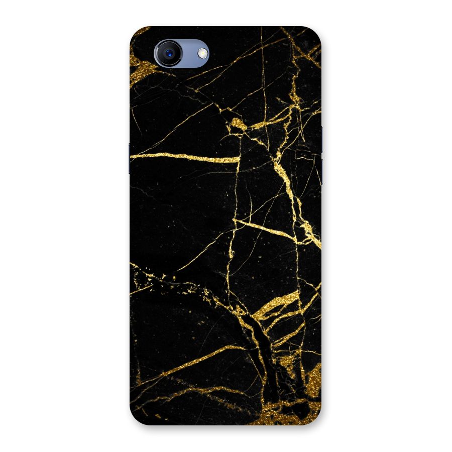 Black And Gold Design Back Case for Oppo Realme 1
