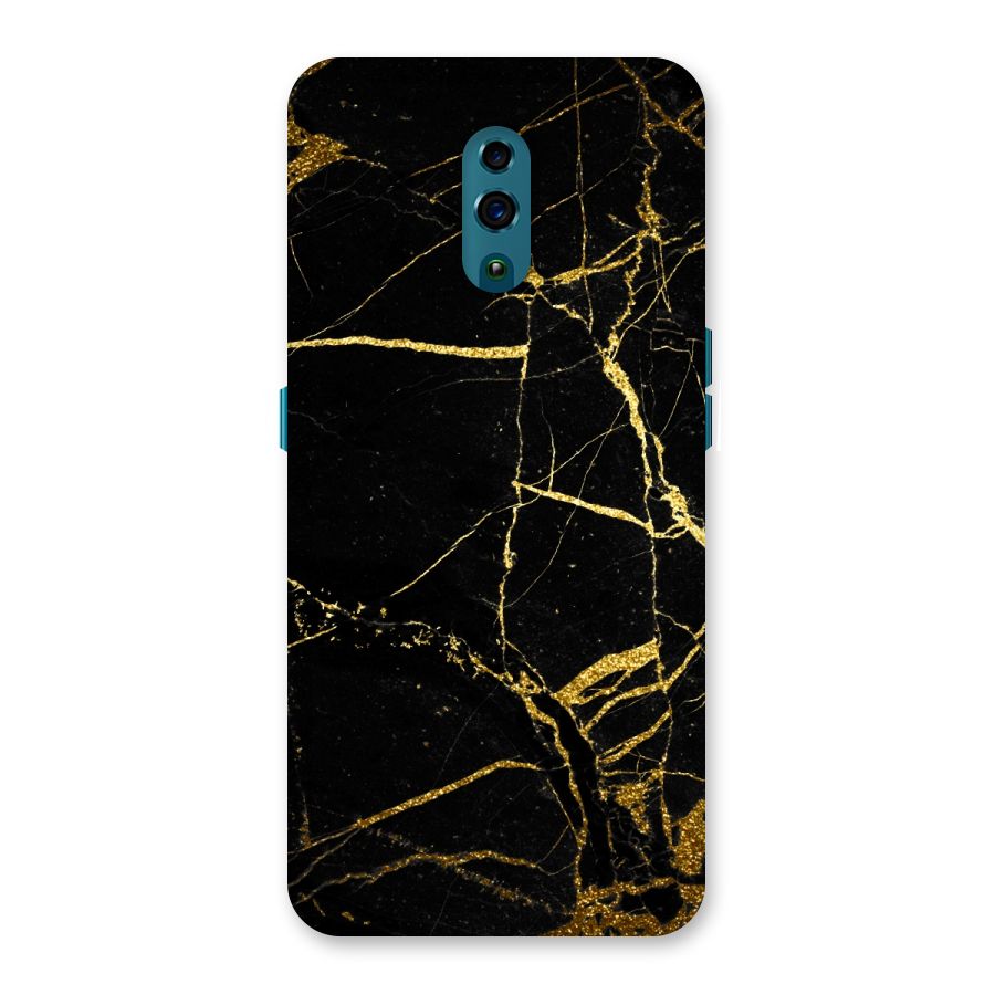 Black And Gold Design Back Case for Oppo Reno