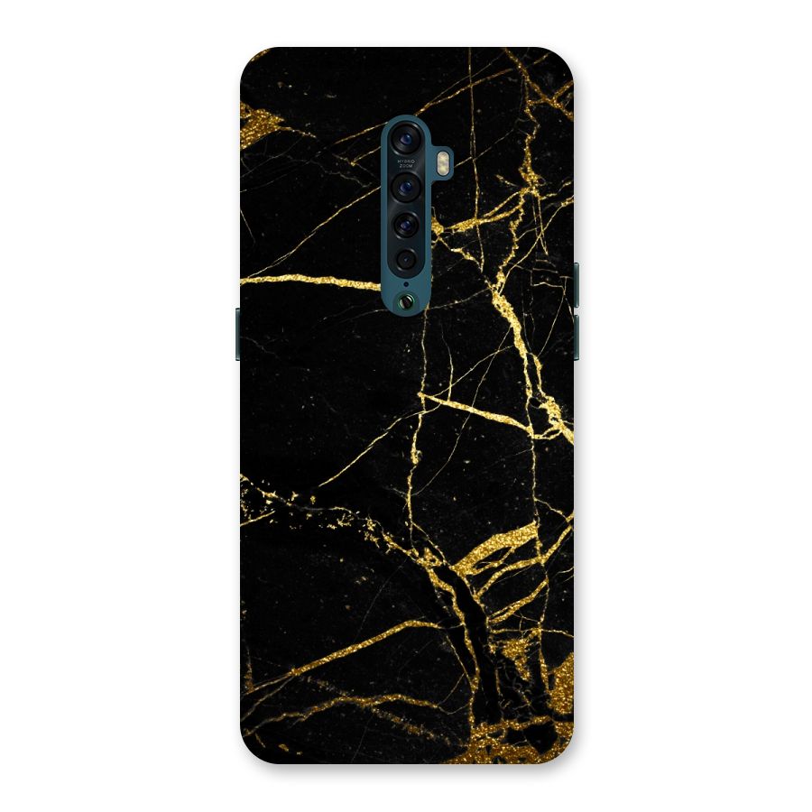 Black And Gold Design Back Case for Oppo Reno2