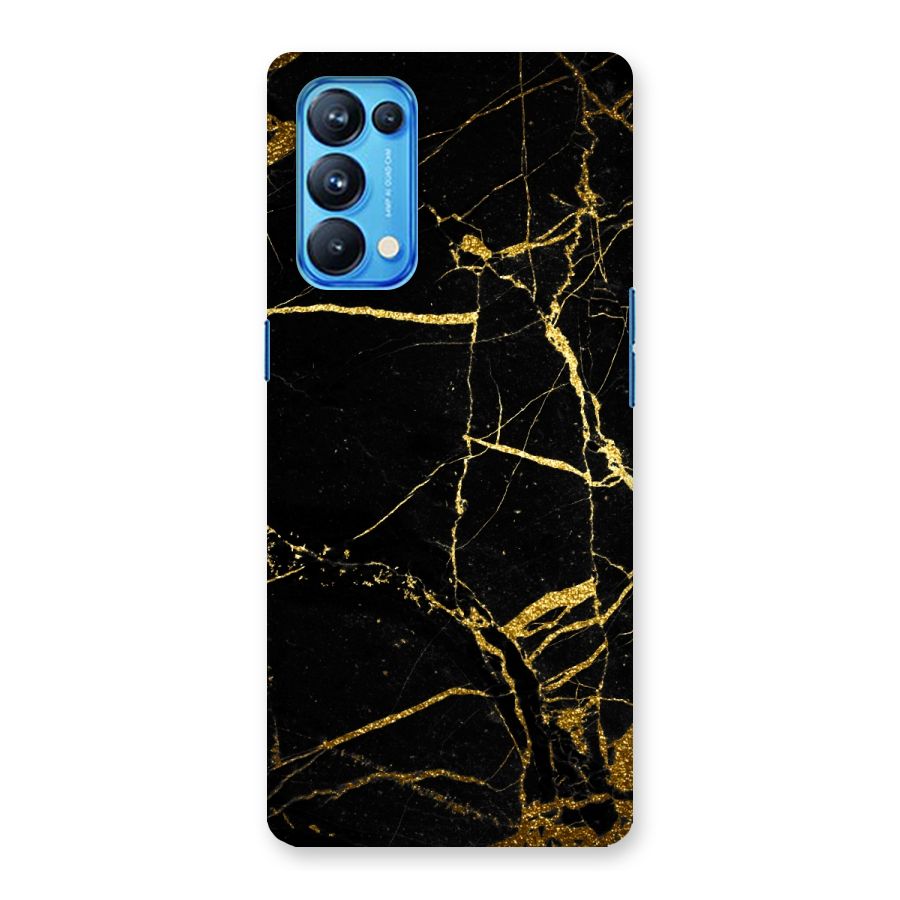 Black And Gold Design Back Case for Oppo Reno5 Pro 5G