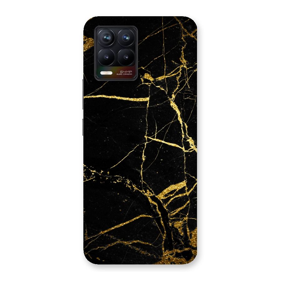 Black And Gold Design Back Case for Realme 8