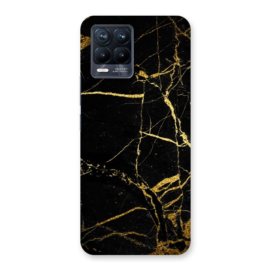 Black And Gold Design Back Case for Realme 8 Pro