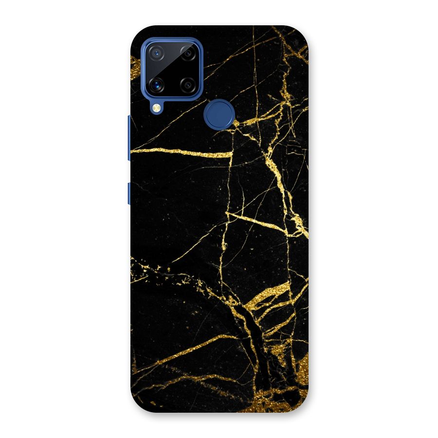 Black And Gold Design Back Case for Realme C15
