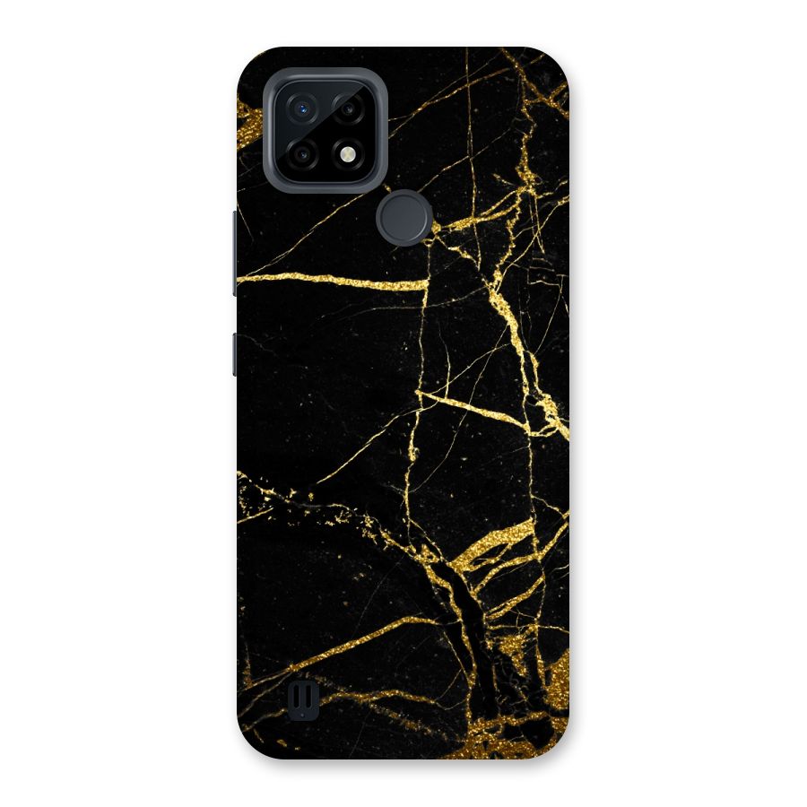 Black And Gold Design Back Case for Realme C21
