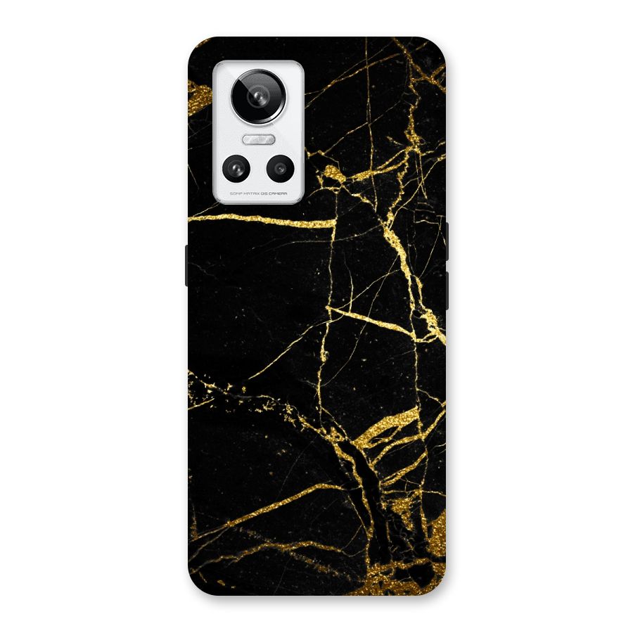Black And Gold Design Back Case for Realme GT Neo 3