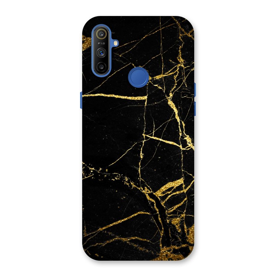 Black And Gold Design Back Case for Realme Narzo 10A