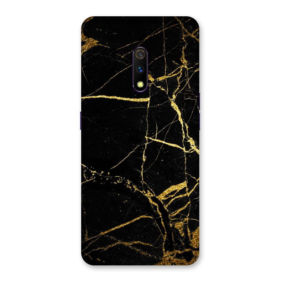 Black And Gold Design Back Case for Realme X