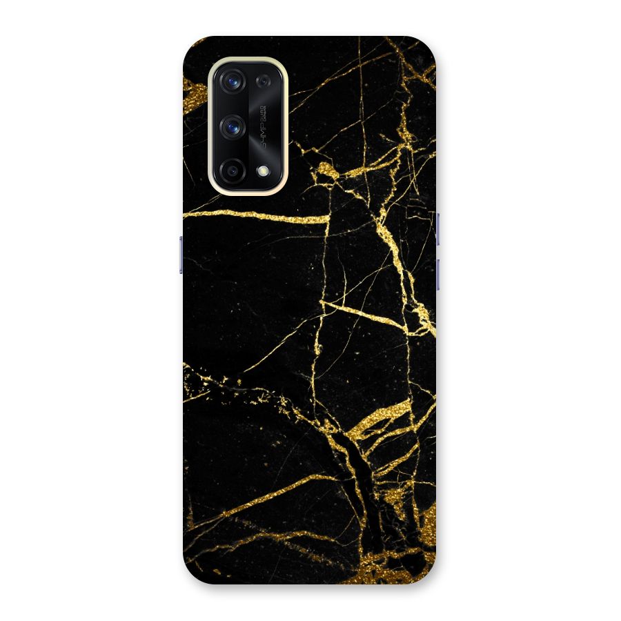 Black And Gold Design Glass Back Case for Realme X7 Pro