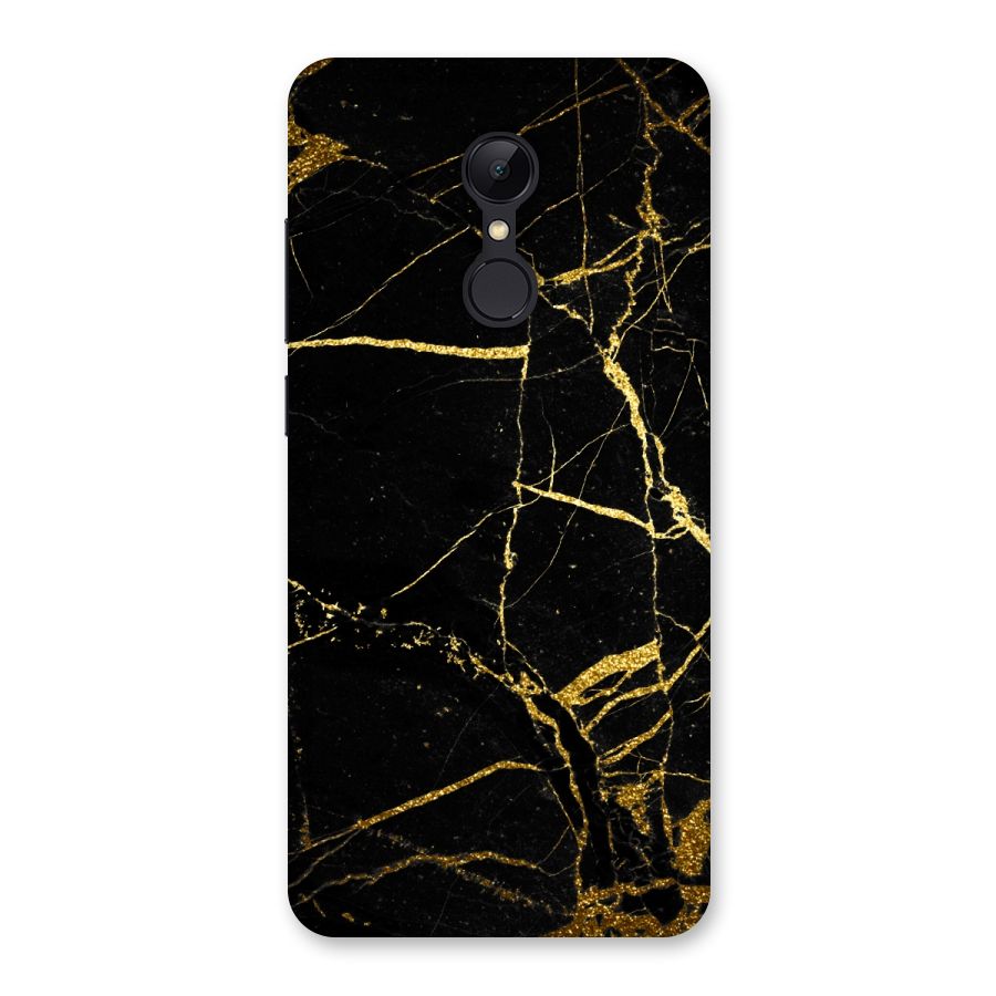 Black And Gold Design Back Case for Redmi 5