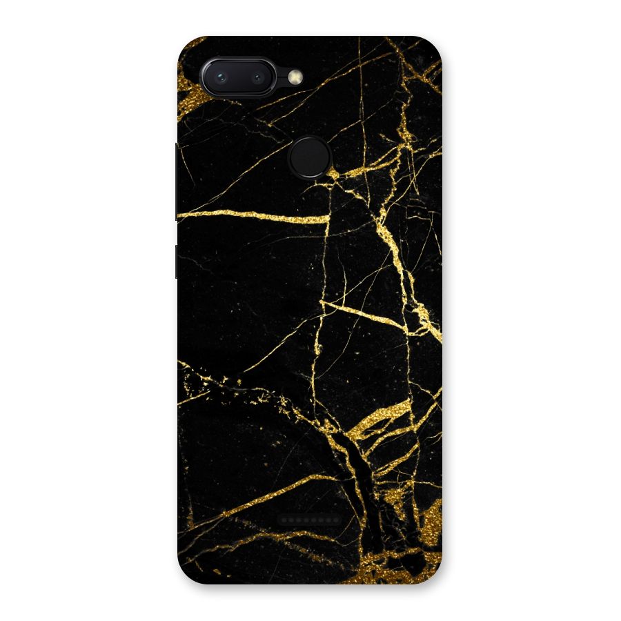Black And Gold Design Back Case for Redmi 6