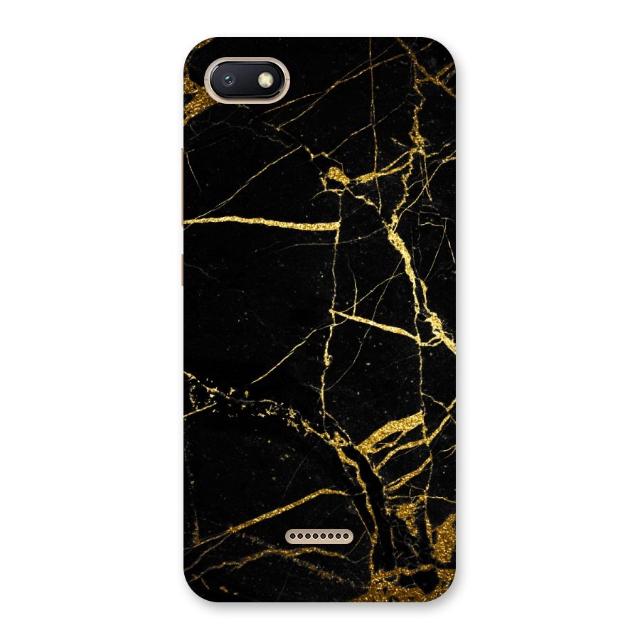 Black And Gold Design Back Case for Redmi 6A