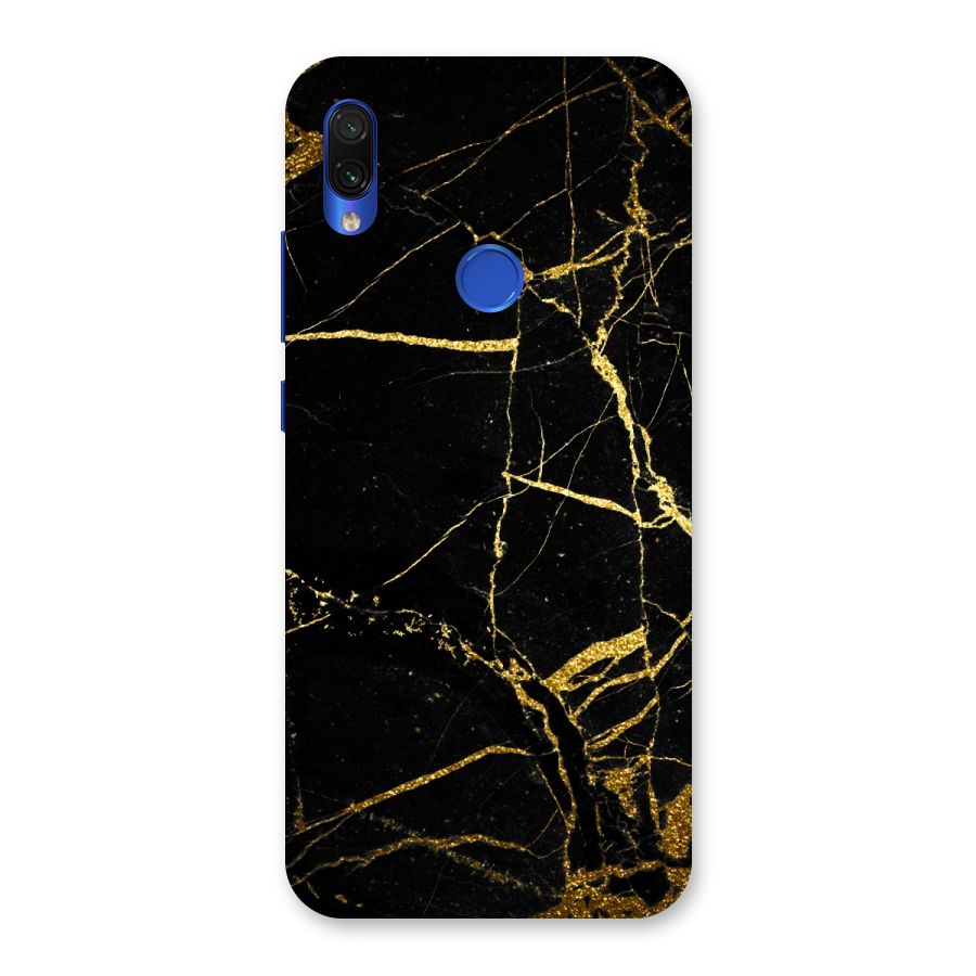 Black And Gold Design Back Case for Redmi Note 7S