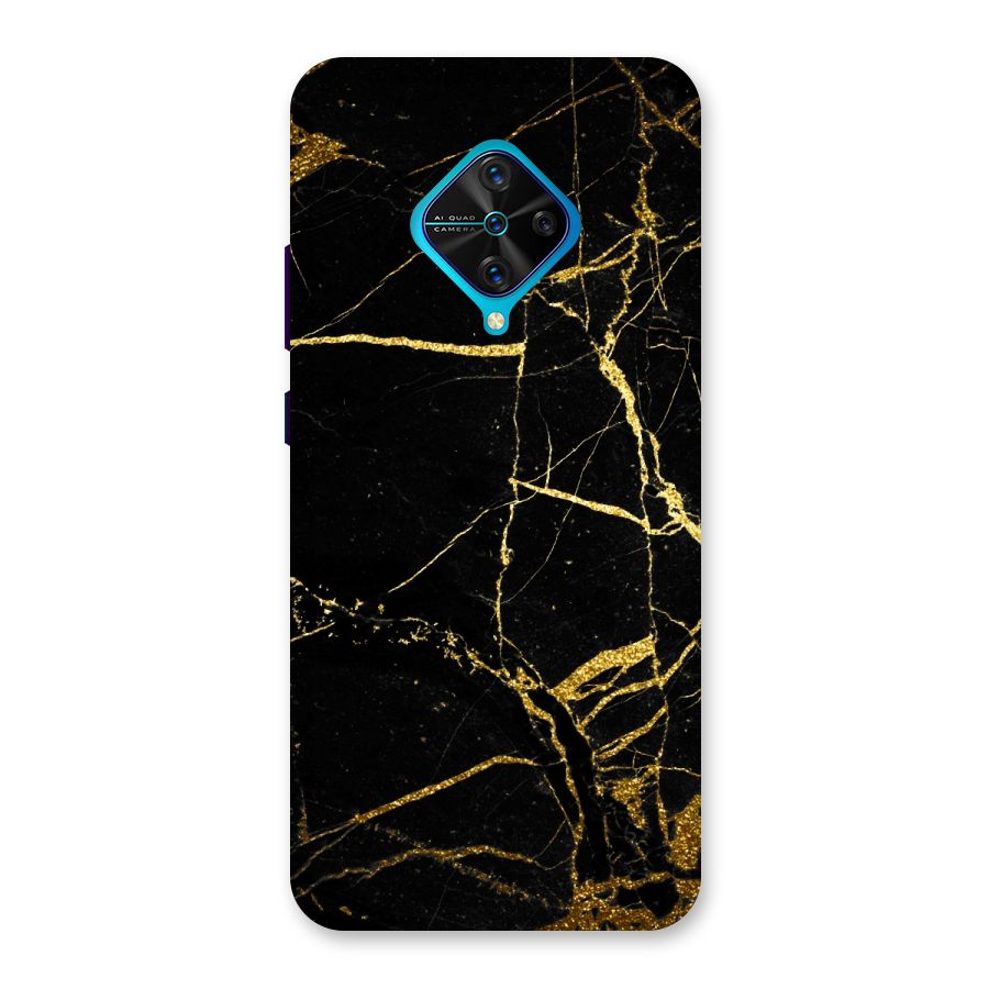 Black And Gold Design Back Case for Vivo S1 Pro