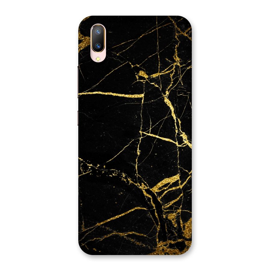 Black And Gold Design Back Case for Vivo V11 Pro