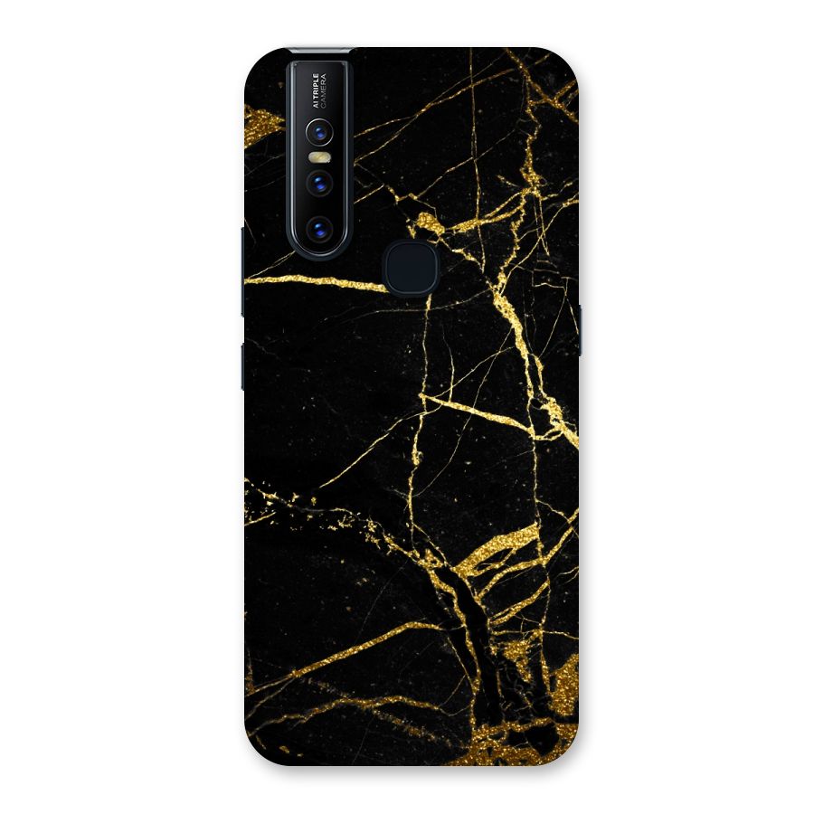 Black And Gold Design Back Case for Vivo V15