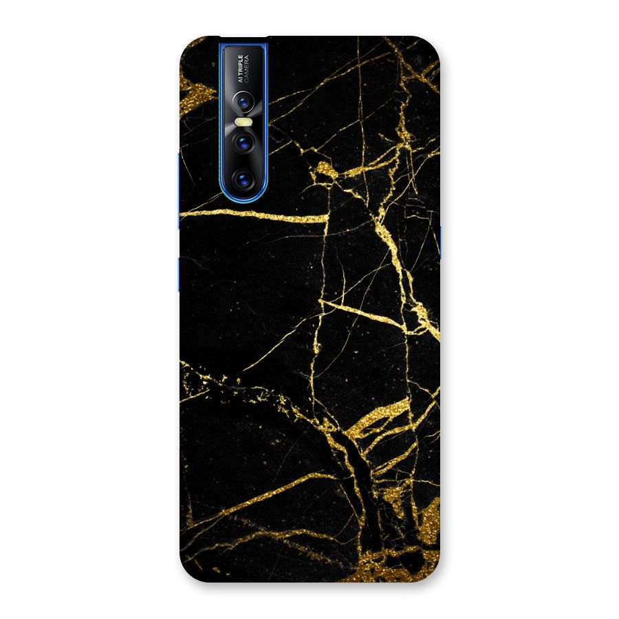 Black And Gold Design Back Case for Vivo V15 Pro
