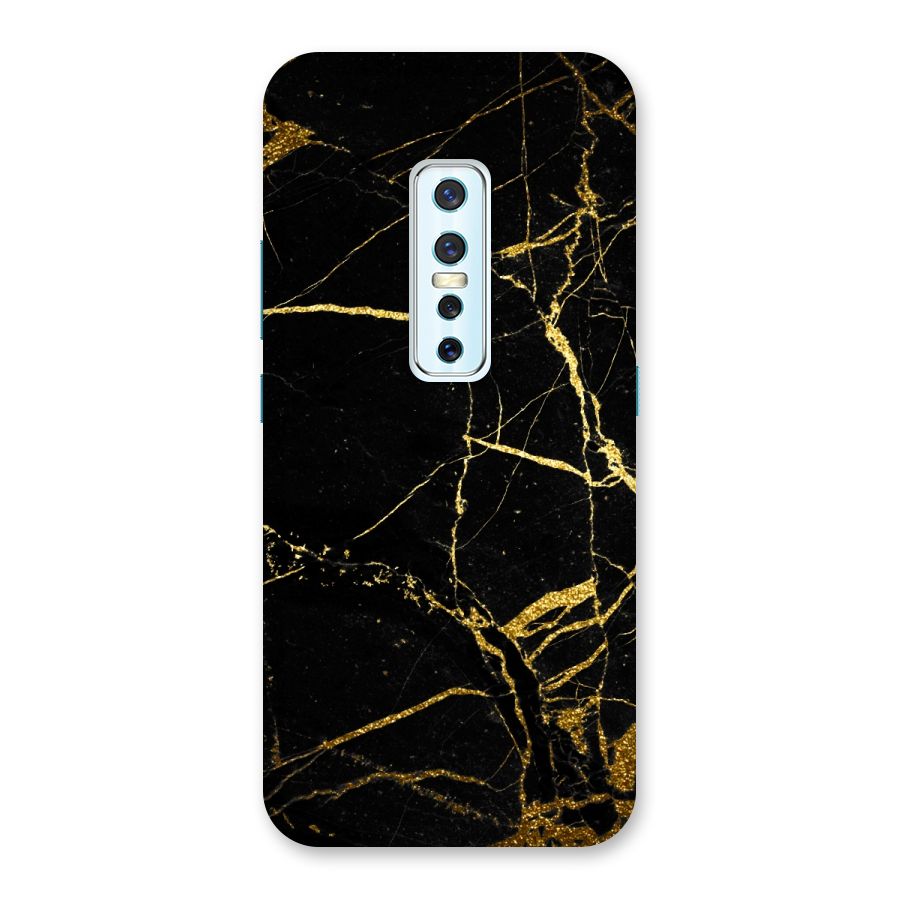 Black And Gold Design Back Case for Vivo V17 Pro