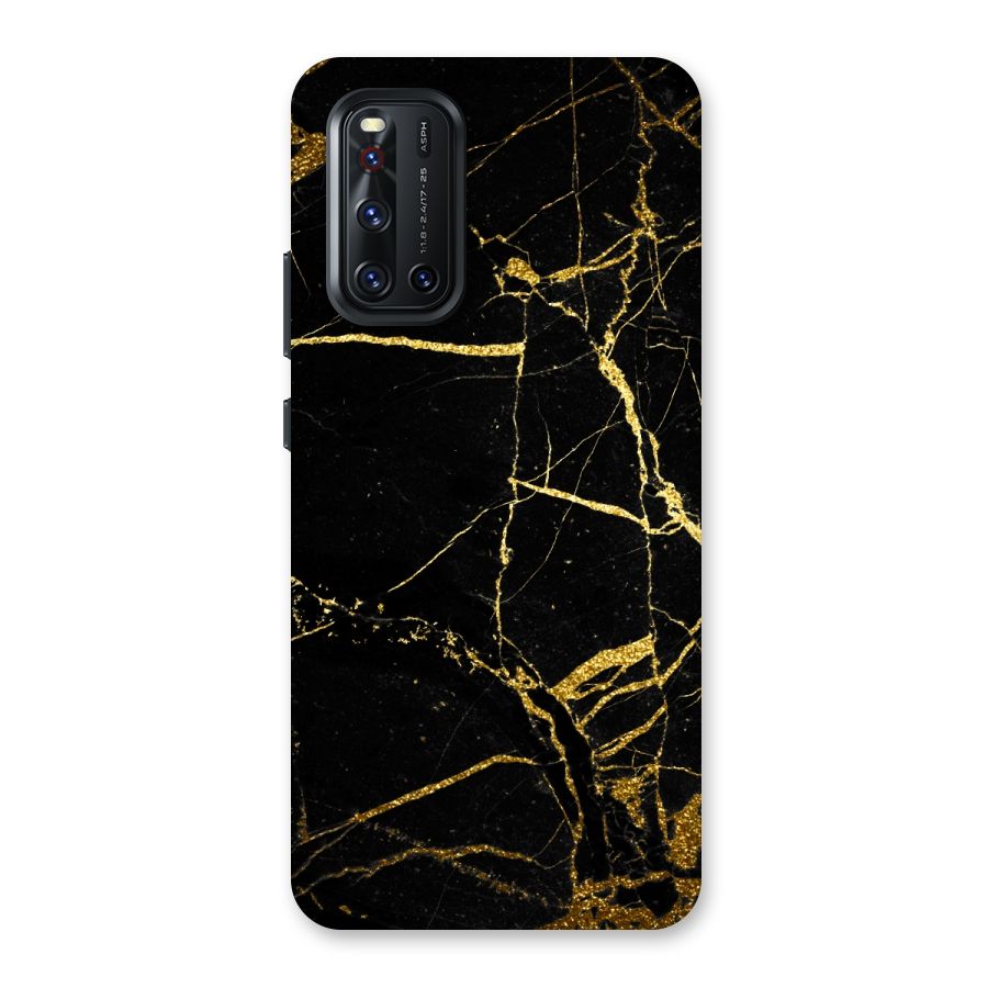 Black And Gold Design Back Case for Vivo V19