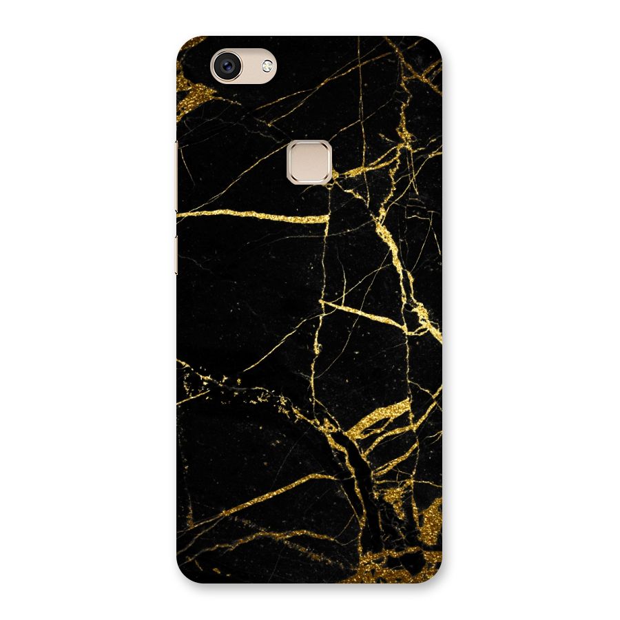 Black And Gold Design Back Case for Vivo V7