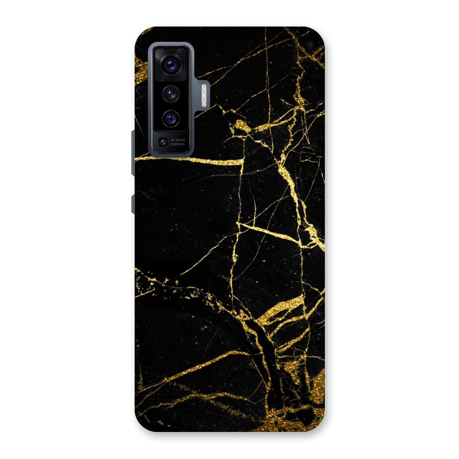 Black And Gold Design Back Case for Vivo X50
