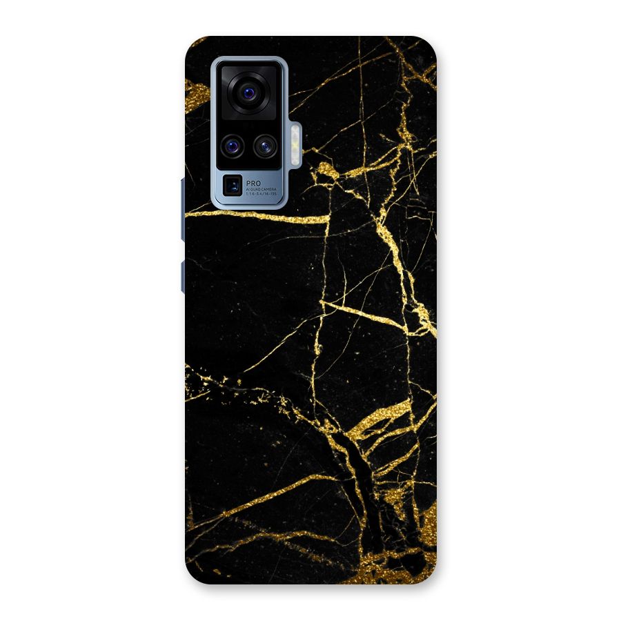 Black And Gold Design Back Case for Vivo X50 Pro