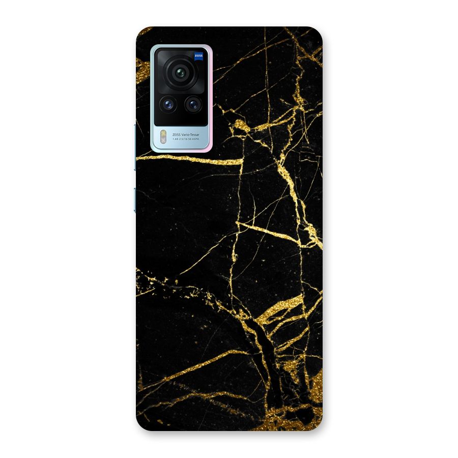 Black And Gold Design Back Case for Vivo X60 Pro