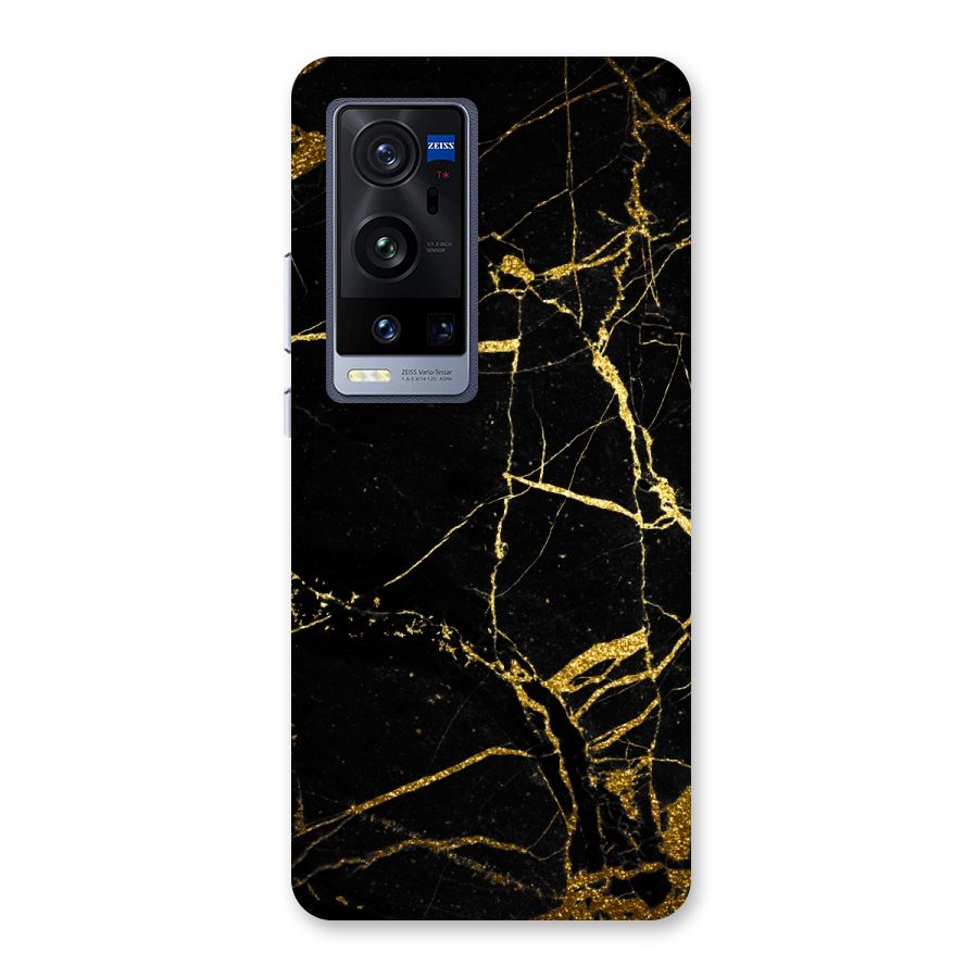 Black And Gold Design Back Case for Vivo X60 Pro Plus