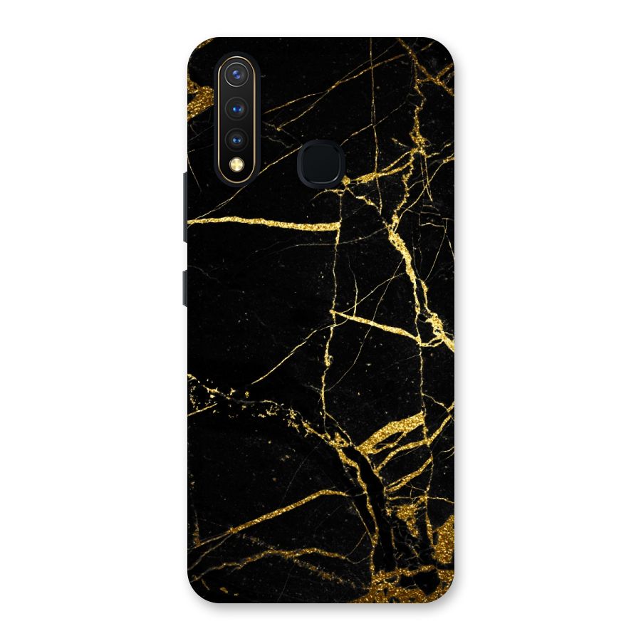 Black And Gold Design Back Case for Vivo Y19