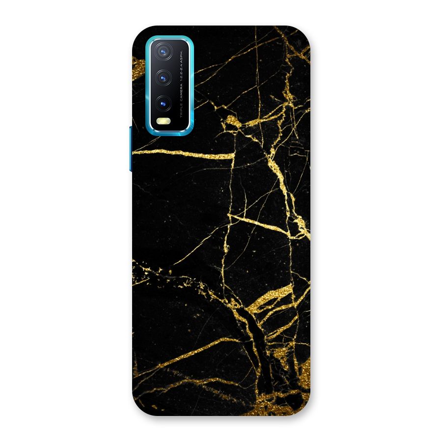 Black And Gold Design Back Case for Vivo Y20G