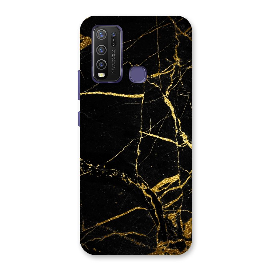 Black And Gold Design Back Case for Vivo Y30