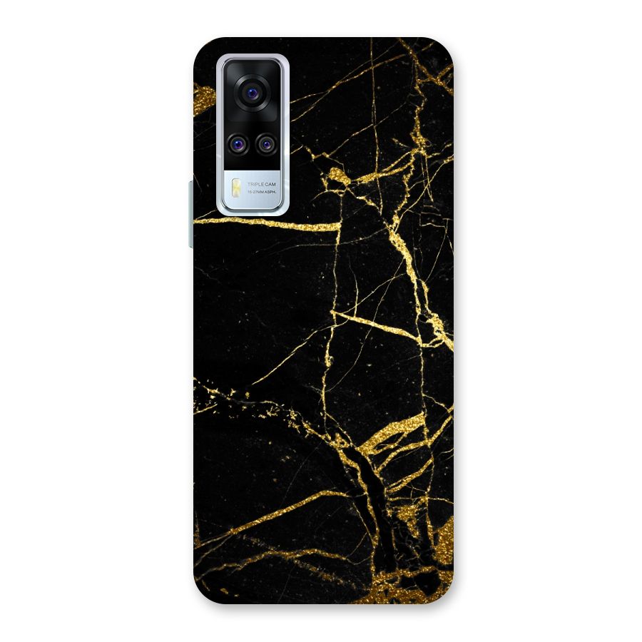 Black And Gold Design Back Case for Vivo Y31
