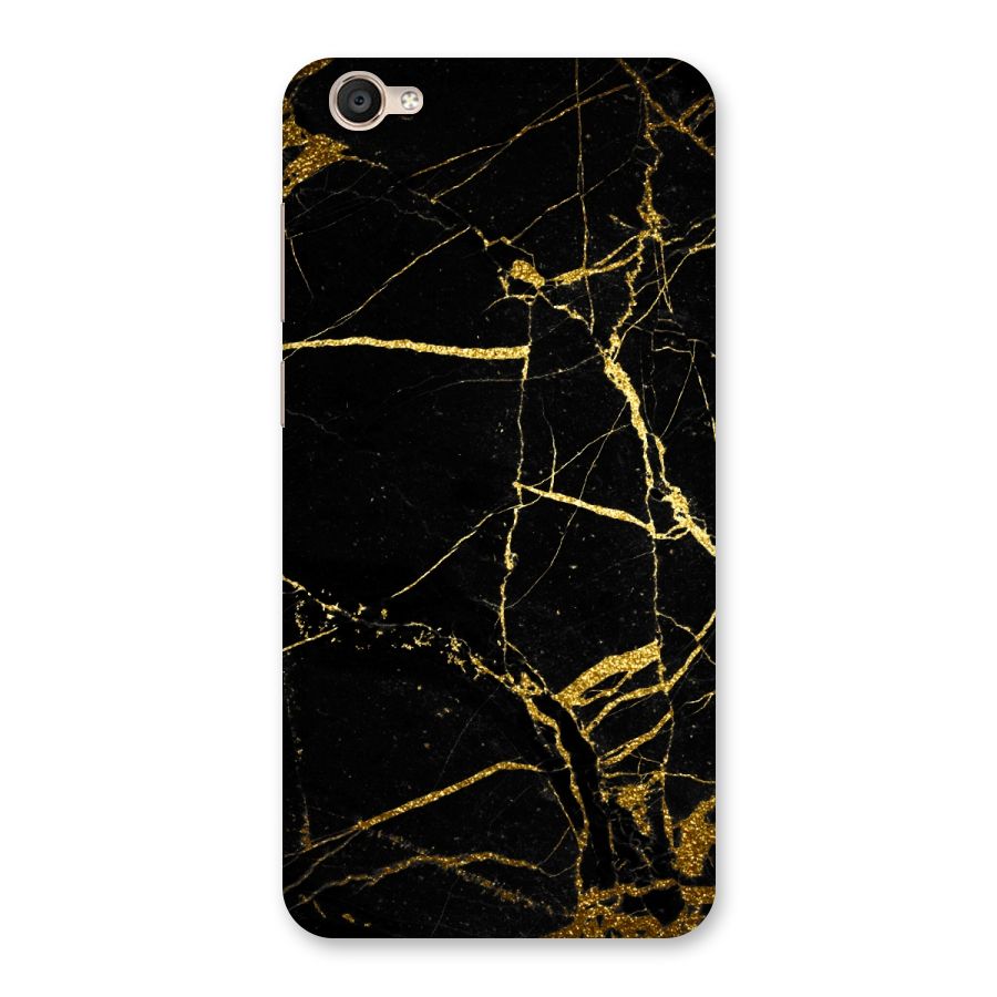 Black And Gold Design Back Case for Vivo Y55s