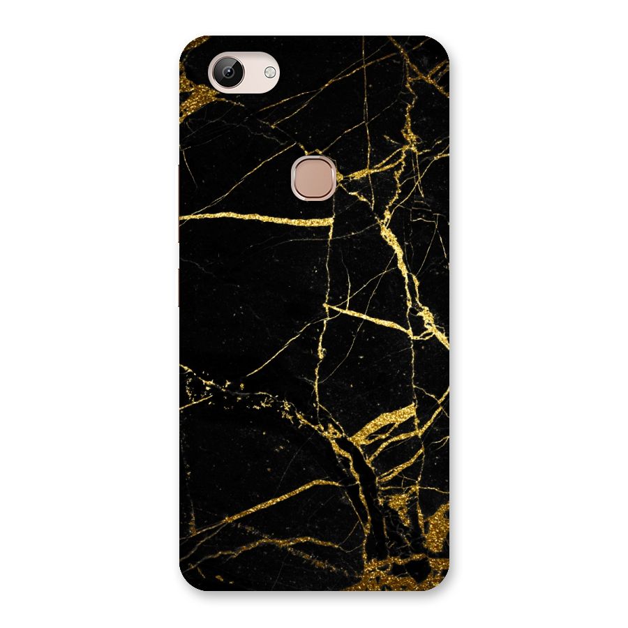 Black And Gold Design Back Case for Vivo Y83