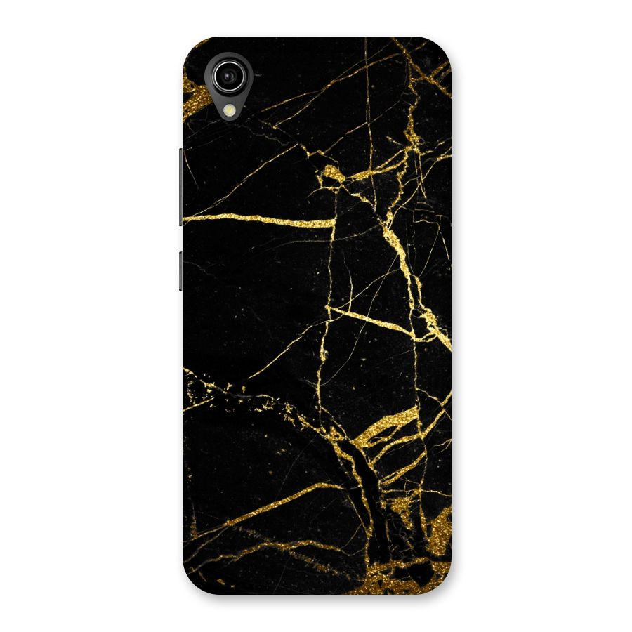 Black And Gold Design Back Case for Vivo Y90