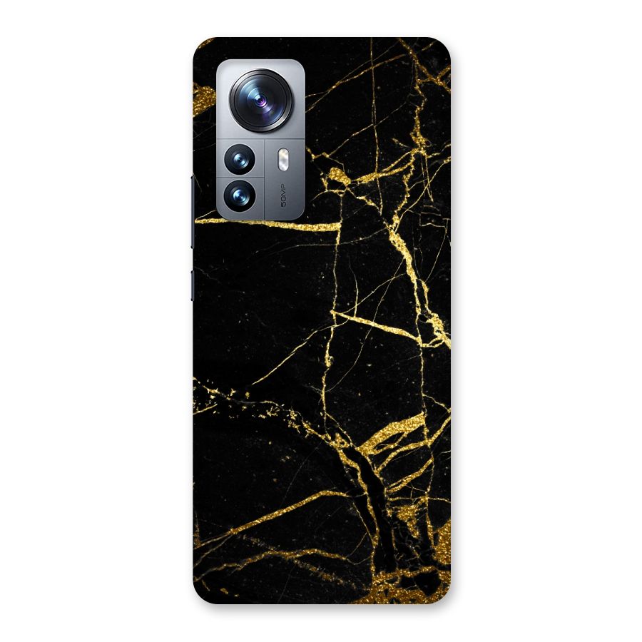 Black And Gold Design Back Case for Xiaomi 12 Pro