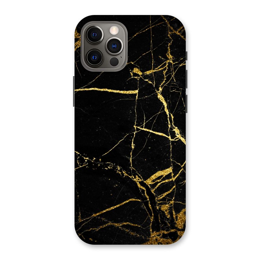 Black And Gold Design Back Case for iPhone 12 Pro