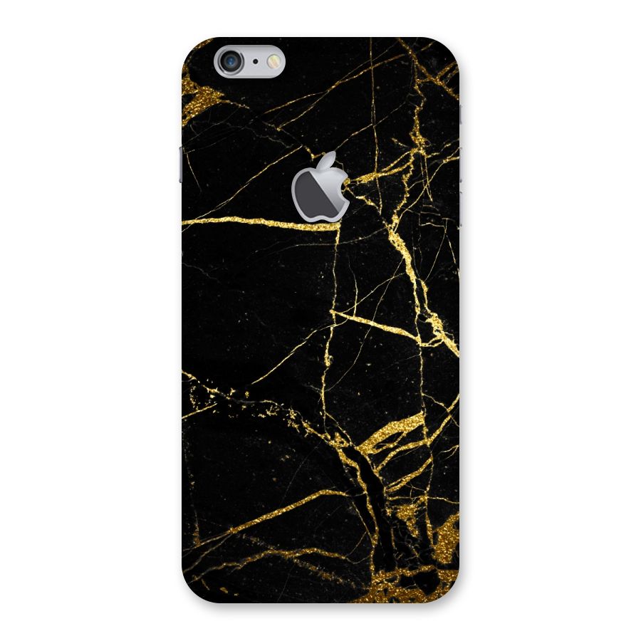 Black And Gold Design Back Case for iPhone 6 Plus 6S Plus Logo Cut