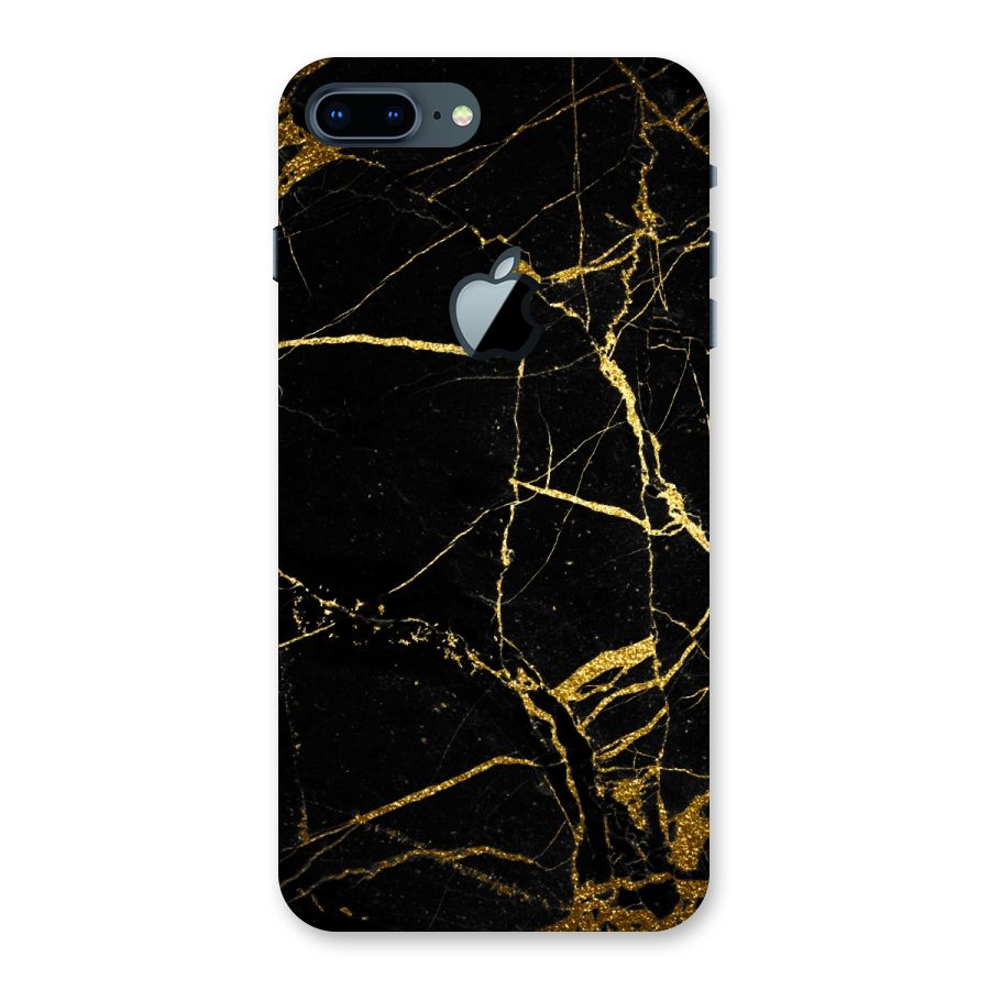 Black And Gold Design Back Case for iPhone 7 Plus Apple Cut