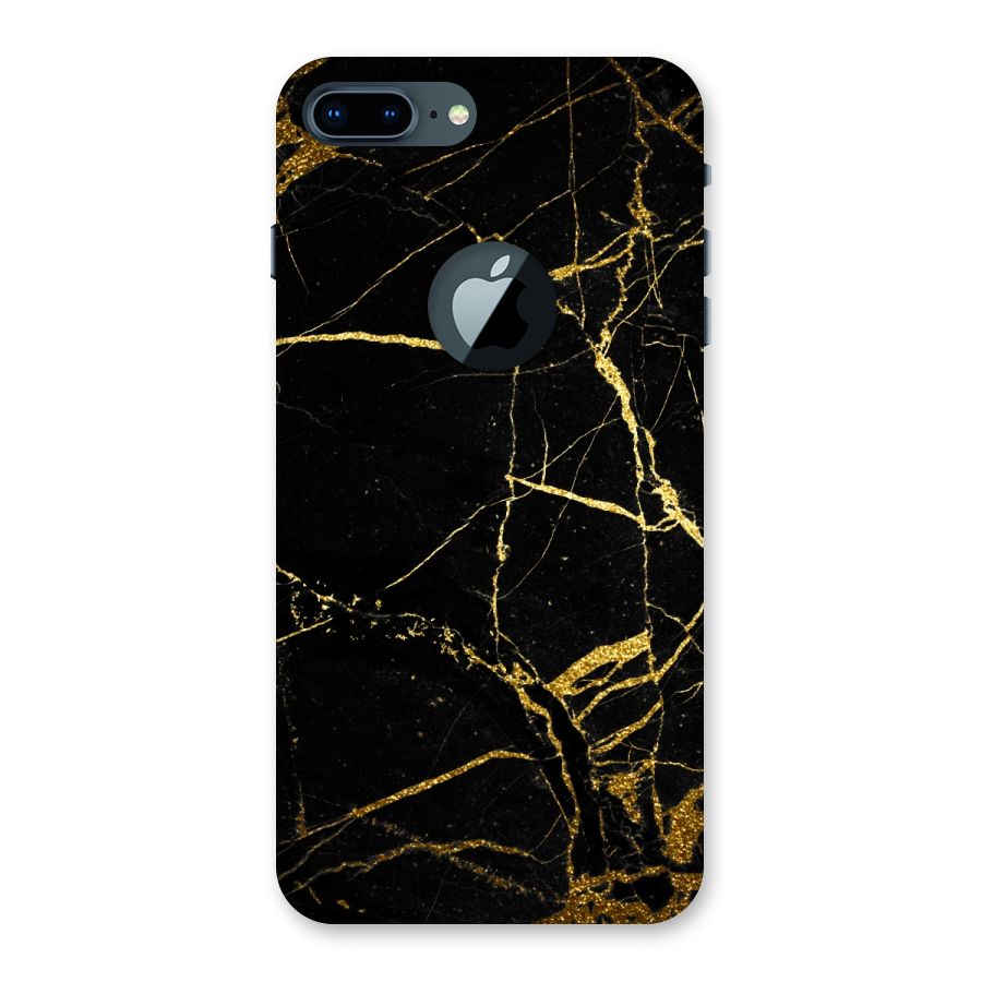 Black And Gold Design Back Case for iPhone 7 Plus Logo Cut