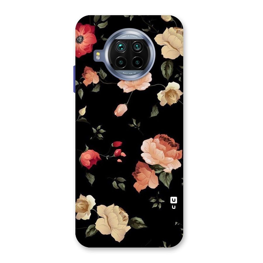 Black Artistic Floral Back Case for Mi 10i