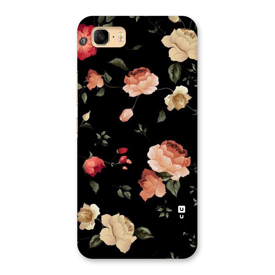 Black Artistic Floral Back Case for Zenfone 3s Max