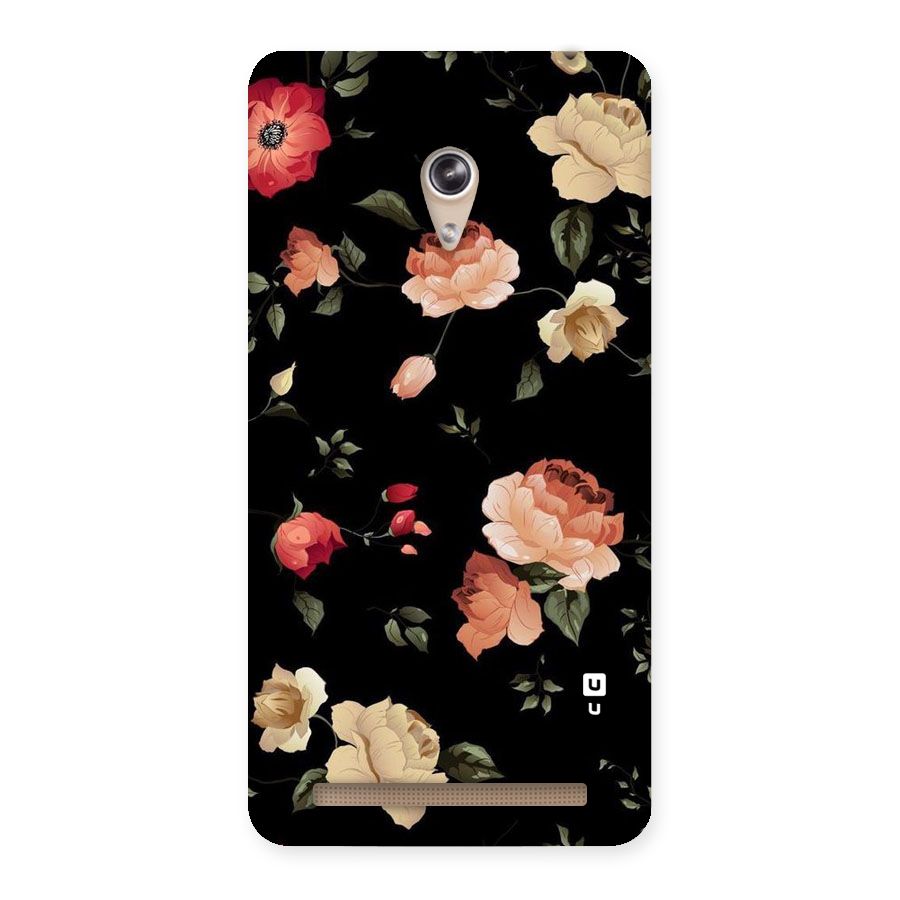 Black Artistic Floral Back Case for Zenfone 6