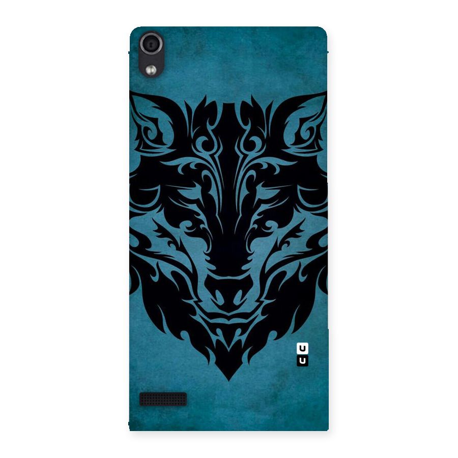 Black Artistic Wolf Back Case for Ascend P6