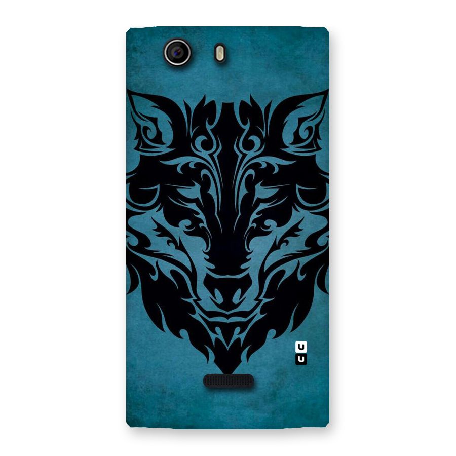 Black Artistic Wolf Back Case for Canvas Nitro 2 E311