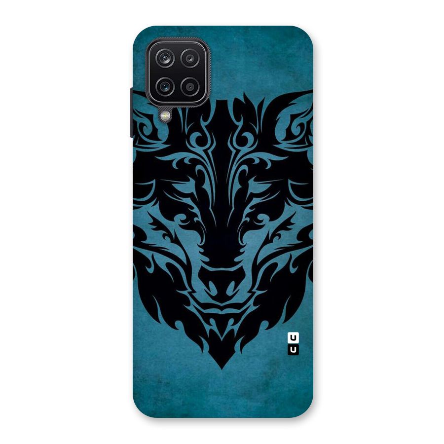 Black Artistic Wolf Back Case for Galaxy A12