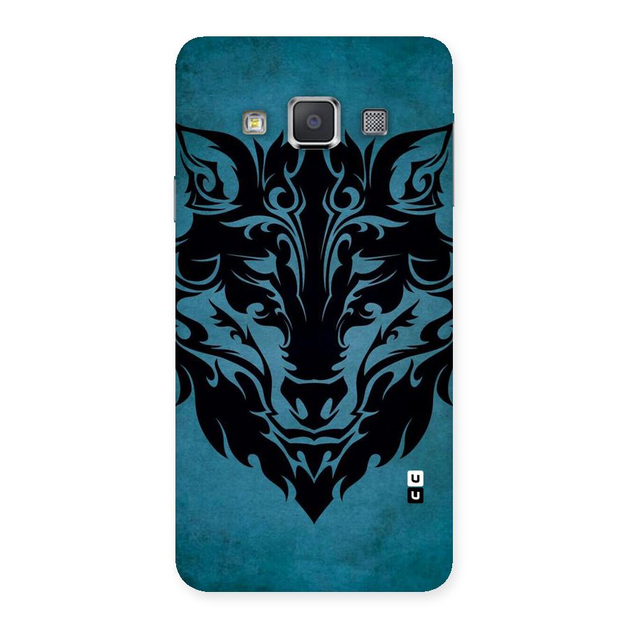 Black Artistic Wolf Back Case for Galaxy A3