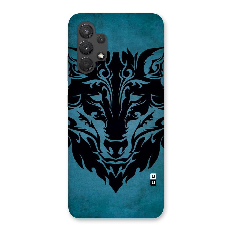 Black Artistic Wolf Back Case for Galaxy A32