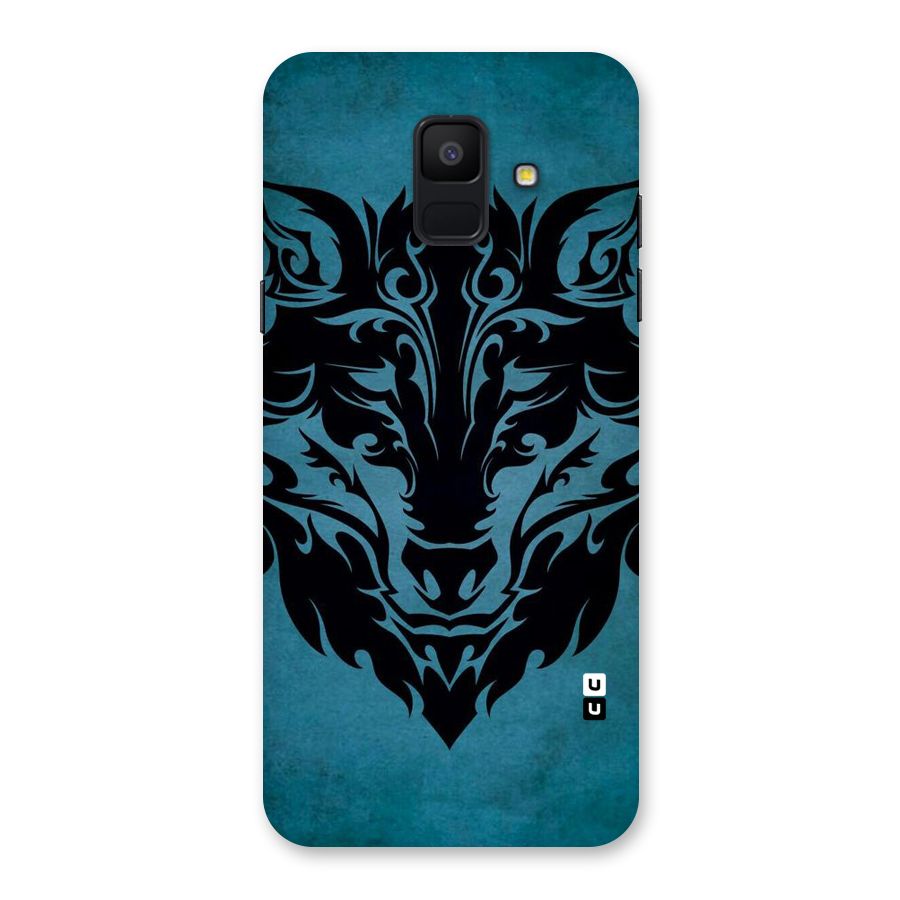 Black Artistic Wolf Back Case for Galaxy A6 (2018)