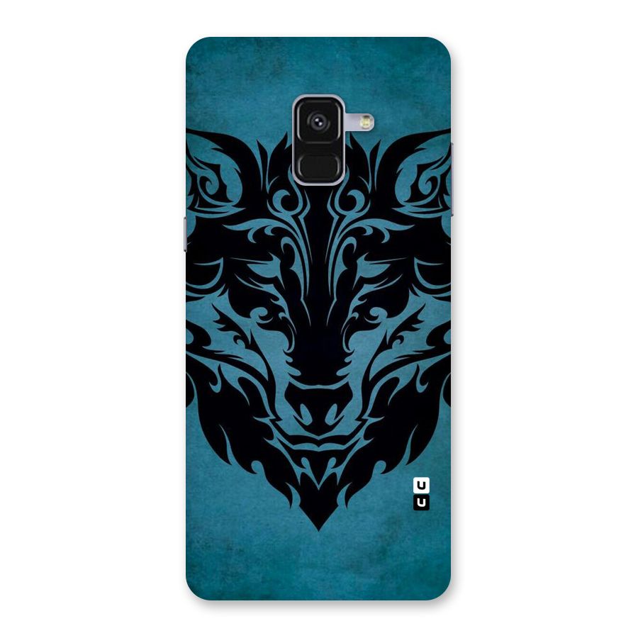 Black Artistic Wolf Back Case for Galaxy A8 Plus