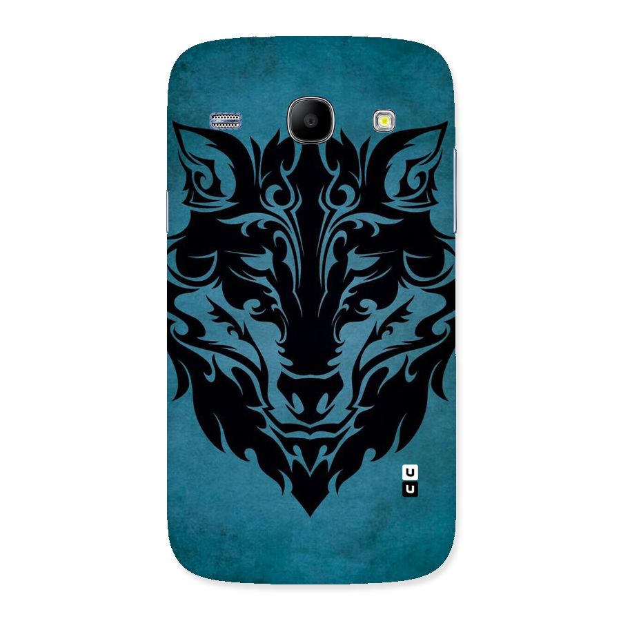 Black Artistic Wolf Back Case for Galaxy Core